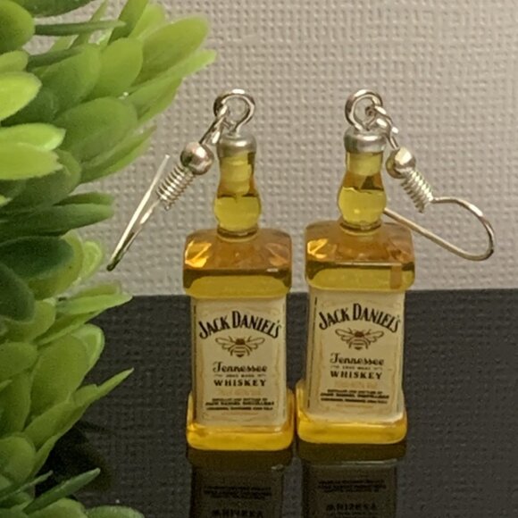 Whiskey Earring, Liquor Earring, Gift Idea, Alcohol Earring, Silly Earring - Picture 1 of 4